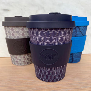 Navy Geometric Coffee Cup