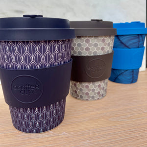 Navy Geometric Coffee Cup