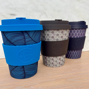 Navy Geometric Coffee Cup