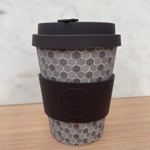 Black Geometric Coffee Cup