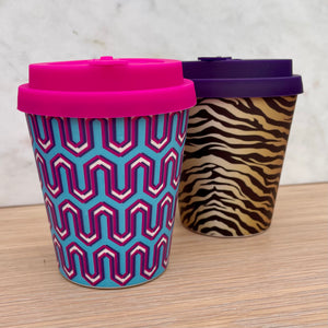 Pink Geometric Coffee Cup