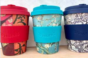 Van Gogh Almond Blossom Bamboo Reusable Coffee Cups