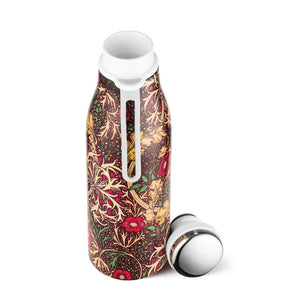 William Morris print insulated bottle in Seaweed print