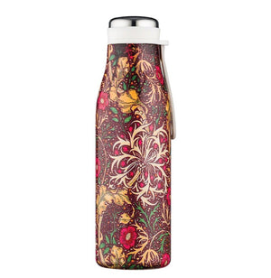 William Morris print insulated bottle in Seaweed print