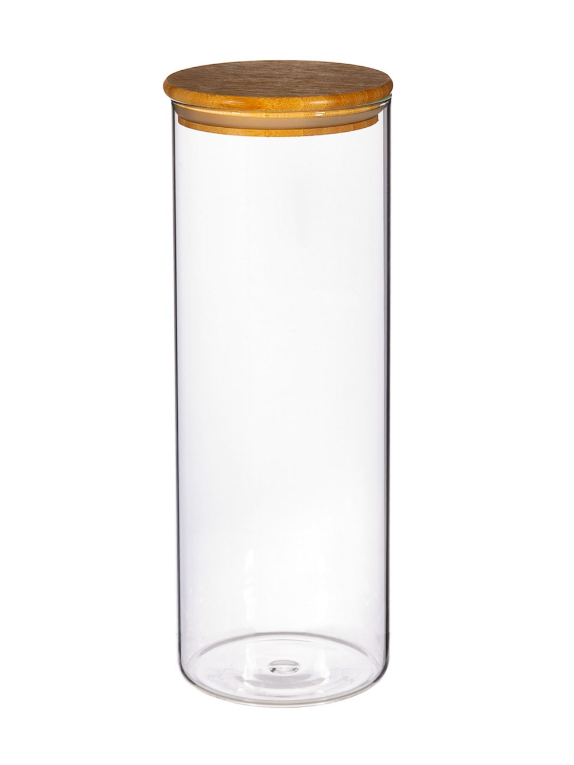 Glass storage jar with Bamboo Lid with free labels | 1.8 Litres