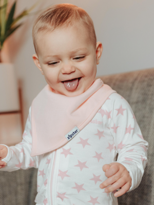 Pink Stars Zip Up Babygrow