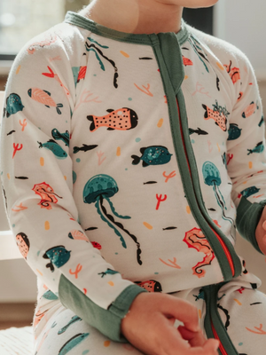 Under The Sea Zip Up Babygrow