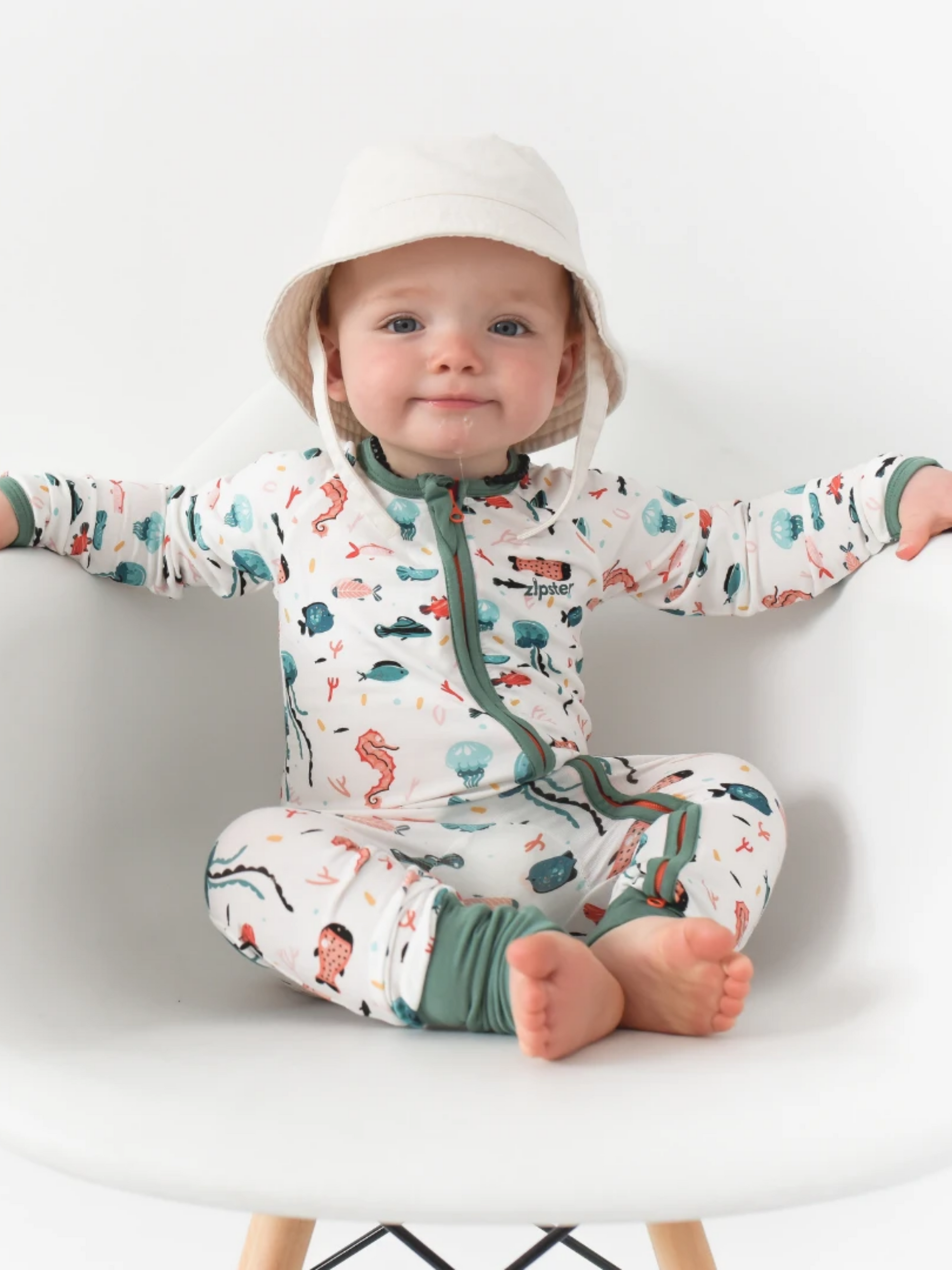 Under The Sea Zip Up Babygrow