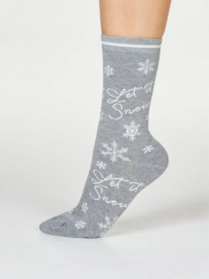 Let it Snow Bamboo Organic Cotton Socks