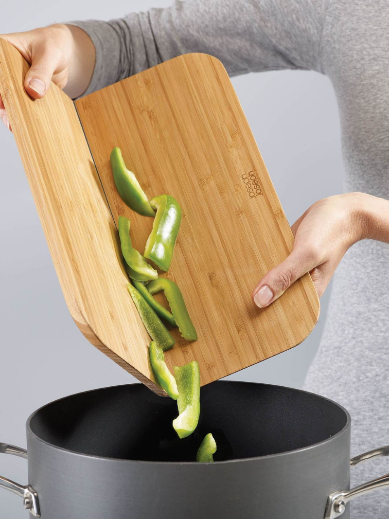 Chop2Pot™ Bamboo Folding Chopping Board