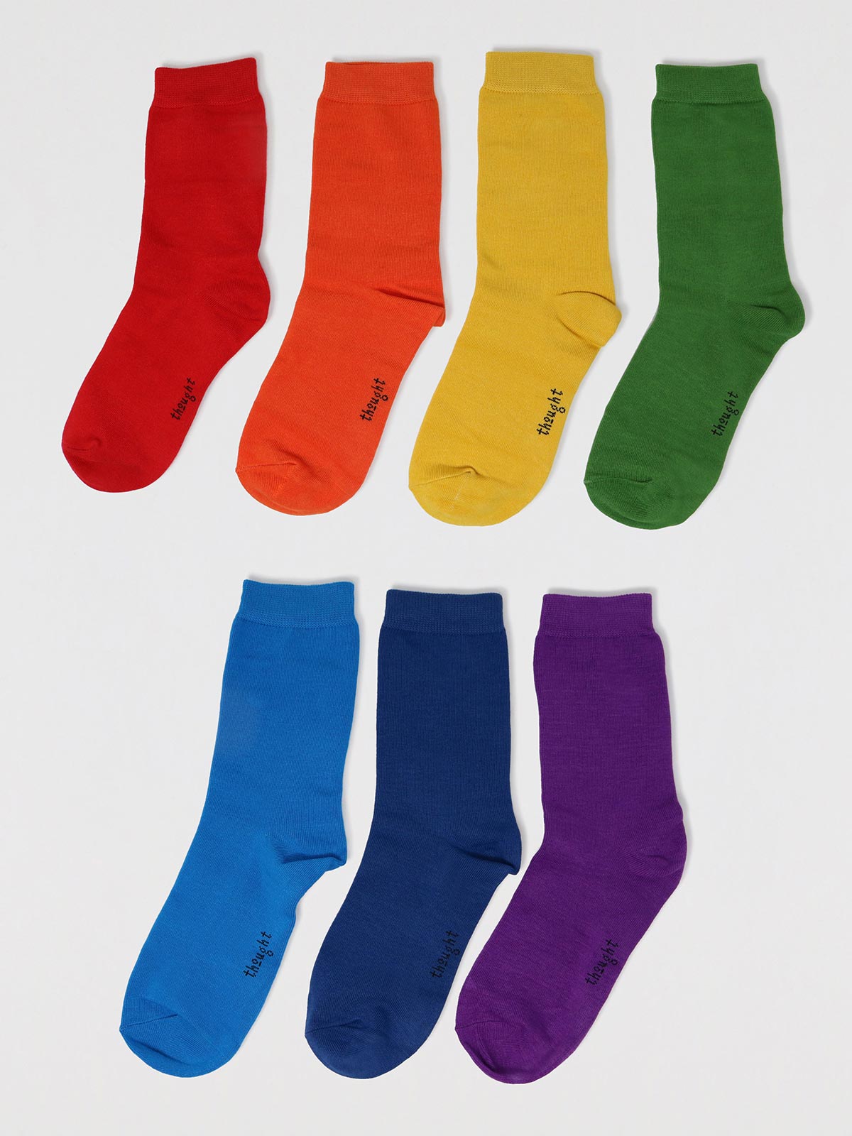 Kid's Rainbow Bamboo Organic Cotton 7 Pack Sock Box