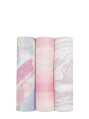 Florentine Set of 3 Silky Soft Muslin Swaddles