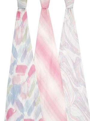 Florentine Set of 3 Silky Soft Muslin Swaddles