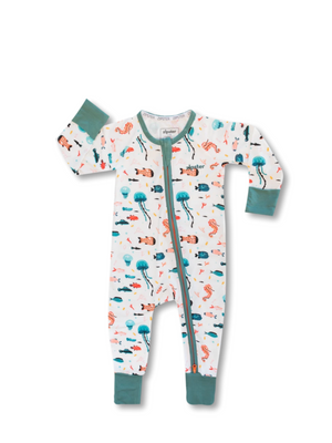 Under The Sea Zip Up Babygrow