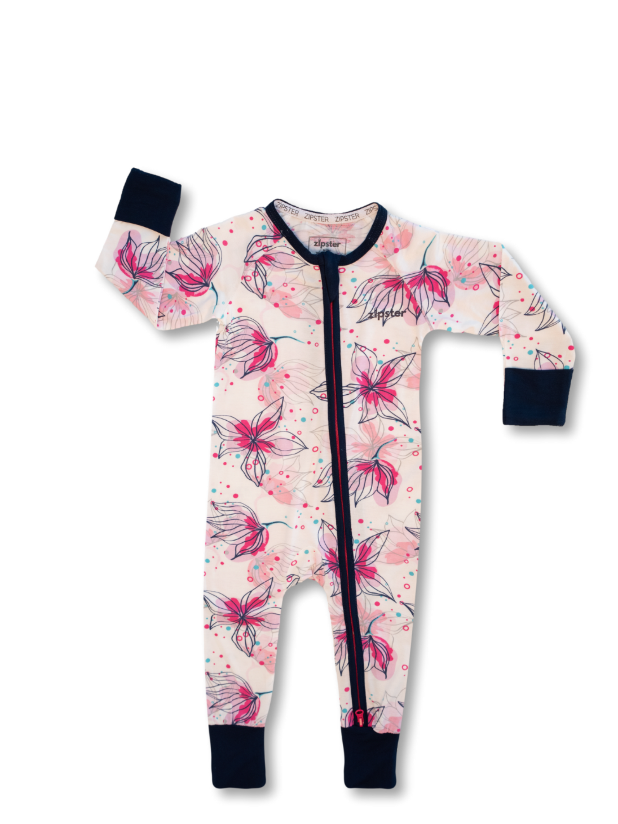 Hibiscus Zip Up Babygrow