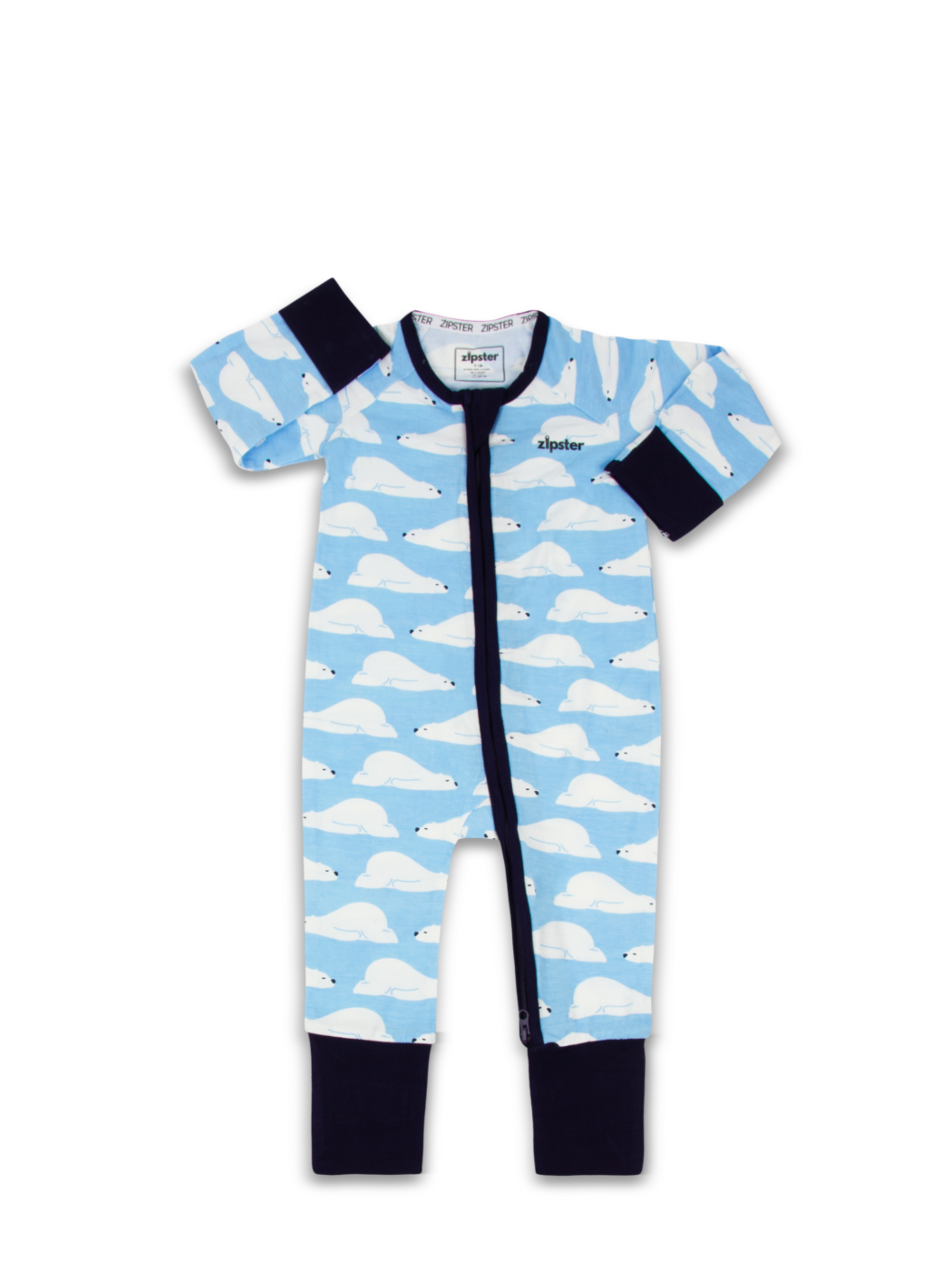 Sleepy Bear Zip Up Babygrow